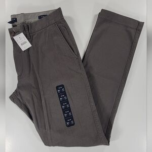 NEW J. Crew Chino Khaki Pants Mens 30x32 Slim Fit Flex Stretch Gray NWT